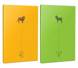 2li Burç-Astroloji Temalı 13,5x19,5cm 64 Sayfa Çizgisiz Defter Seti -10