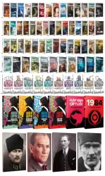 80 Dünya Klasiği ve Atatürk Temalı 64 Sayfa Çizgili Defter Seti -1