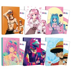 Altılı Ace-Icecream-Naruto-Luffy-Violet-Sasuke-Itachi Defter ve Ayraç
