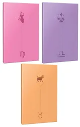 3lü Burç-Astroloji Temalı 13,5x19,5cm 64 Sayfa Çizgisiz Defter Seti -13