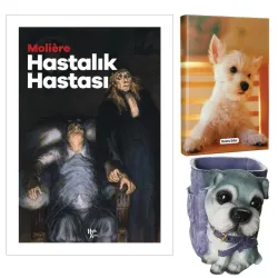 Hastalık Hastası - Moliere ve Dekoratif Köpek Kalemlik - Pamuk Şeker Planlama Defteri