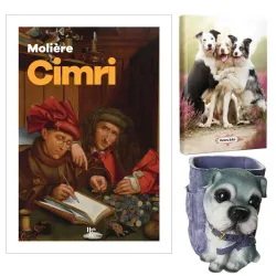 Cimri - Moliere ve Dekoratif Köpek Kalemlik - Neşeli Dostlar Planlama Defteri