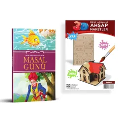 Masallarla Karakter Eğitimi Masal Günü + Villa Ahşap Boyama