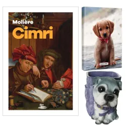 Cimri - Moliere ve Dekoratif Köpek Kalemlik - Masum Köpek Planlama Defteri
