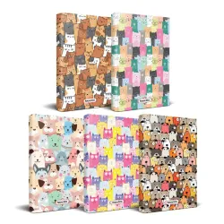 Kedi Temalı Planlama Defteri Seti - 5 Defter Set1