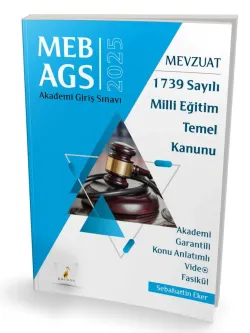 SÜPER FİYAT Pelikan Yayınları MEB - AGS Mevzuat Bilgisi 1739 Sayılı Milli Eğitim Temel Kanunu Konu Anlatımlı Video Fasikül