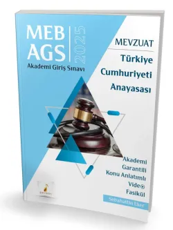 SÜPER FİYAT Pelikan Yayınları MEB - AGS Mevzuat Bilgisi Türkiye Cumhuriyeti Anayasası Konu Anlatımlı Video Fasikül