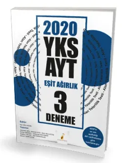 Pelikan Yayınları 2020 YKS AYT Eşit Ağırlık 3 Deneme Sınavı