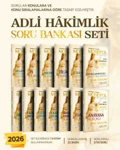 Monopol Yayınları 2026 Adli Hakimlik Soru Bankası 13 Kitap Set Çözümlü
