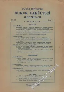 İstanbul Üniversitesi Hukuk Fakültesi Mecmuası - Sayı: 3 - 4  XI     1945