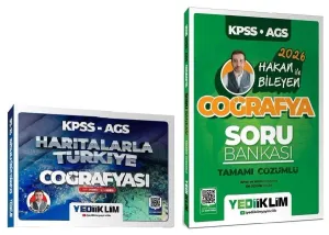Yediiklim Yayınları 2026 KPSS MEB-AGS Haritalarla Türkiye Coğrafyası ve Soru Bankası 2'li Set
