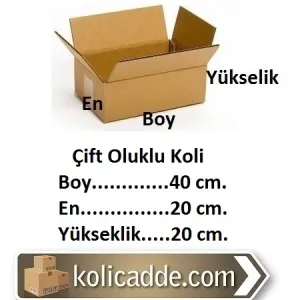 Karton Ambalaj Kolisi 40x20x20 cm.
