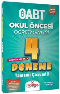 Yönerge Yayınları ÖABT Okul Öncesi Öğretmenliği Çocuğun Yüz Dili 4 Deneme Çözümlü