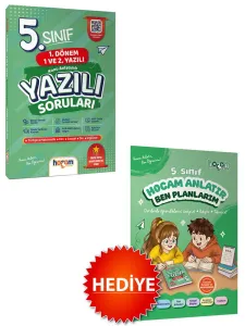 Hocam Anlatır 5. Sınıf Konu Anlatımlı Yazılı Soruları Tamamı Video Çözümlü-Hediye Planlama Kitapçığı