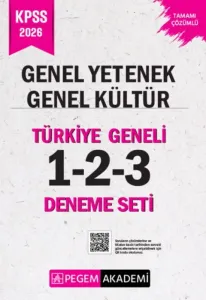 Pegem Yayınları 2026 KPSS Genel Yetenek Genel Kültür Tamamı Çözümlü Türkiye Geneli 1-2-3 Deneme Seti