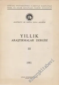 Yıllık - Araştırmalar Dergisi  - Sayı: 3       1981