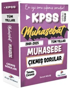 Dizgi Kitap Yayınları 2025 Muhasebat KPSS A Sayıştay Tamamı Çözümlü Tüm Yıllar (2001-2025) Çıkmış Muhasebe Soruları