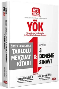 Data Yayınları 2026 YÖK Üst Kuruluşları ile YÖK Personeli GYS Örnek Sorularla Tablolu Mevzuat Kitabı ve 3 Deneme Sınavı