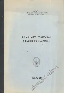 Faaliyet Takvimi 1967 / 68 ( Harb Tak - 67 / 68 ) -