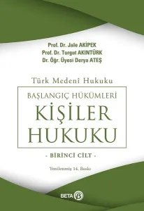 Kişiler Hukuku (Birinci Cilt)