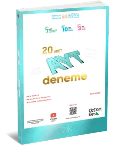 ÜçDörtBeş Yayınları AYT Fizik 20 Deneme