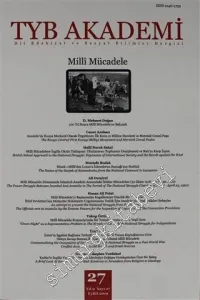TYB Akademi: Dil, Edebiyat ve Sosyal Bilimler Dergisi - Milli Mücadele - Sayı: 27    Yıl: 7  Eylül