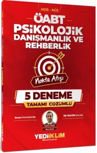 Yediiklim Yayınları 2027 MEB AGS ÖABT Nokta Atışı Psikolojik Danışmanlık ve Rehberlik Tamamı Çözümlü 5 Deneme