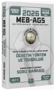 CBA Yayınları 2026 MEB-AGS Eğitim Bilimleri Öğretim Yöntem ve Teknikleri Soru Bankası Çözümlü Pusula Serisi