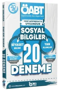 İnka Uzem 2025 ÖABT MEB-AGS Sosyal Bilgiler Öğretmenliği Siyaset Bilimi, Yan Dallar 20 Deneme Çözümlü