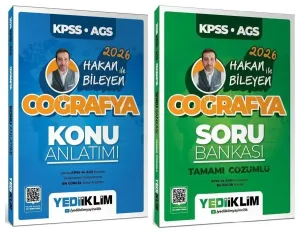 Yediiklim Yayınları 2026 KPSS MEB-AGS Coğrafya Konu Anlatımı ve Soru Bankası 2'li Set