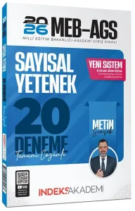 İndeks Akademi 2026 MEB-AGS Sayısal Yetenek 20 Deneme Çözümlü
