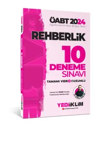 Yediiklim Yayınları 2024 ÖABT Rehberlik Tamamı Video Çözümlü 10 Deneme Sınavı