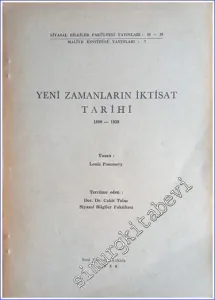 Yeni Zamanların İktisat Tarihi 1890 - 1939 -