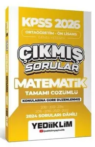 Yediiklim Yayınları 2026 KPSS Ortaöğretim Önlisans Matematik Konularına Göre Çıkmış Sorular