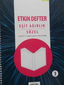 Etkin Defter Eşit Ağırlık Sözel 3