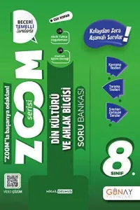 8. Sınıf Din Kültürü ve Ahlak Bilgisi Yeni Zoom Soru Bankası Mikail Okumuş Günay Yayınları 9786257150903