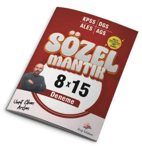 Dizgi Kitap Yayınları KPSS AGS ALES DGS Sözel Mantık Video Çözümlü 8x15 Deneme