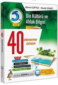 Çanta Yayınları 5. Sınıf Din Kültürü ve Ahlak Bilgisi 40 Deneme Sınavı Çanta