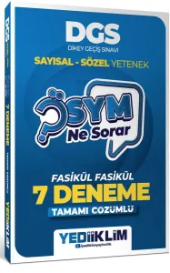 Yediiklim Yayınları 2027 ÖSYM Ne Sorar DGS Sayısal Sözel Yetenek Tamamı Çözümlü Fasikül Fasikül 7 Deneme