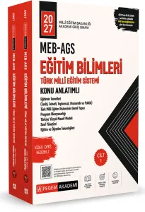 Pegem Yayınları 2027 MEB-AGS Eğitim Bilimleri ve Türk Millî Eğitim Sistemi Konu Anlatımlı (2 Cilt)