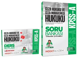 İndeks Akademi 2026 KPSS A Grubu Ceza Hukuku ve Ceza Muhakemesi Hukuku Video Ders Notları ve Soru Bankası 2'li Set