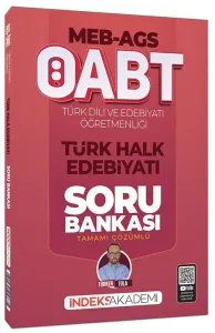 İndeks Akademi 2026 ÖABT MEB-AGS Türk Dili ve Edebiyatı-Türkçe Türk Halk Edebiyatı Soru Bankası Çözümlü