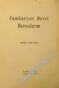 Cumhuriyet Devri Hatıralarım -        1958