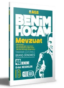 Benim Hocam Yayınları 2026 MEB-AGS Mevzuat 40 Deneme Çözümlü