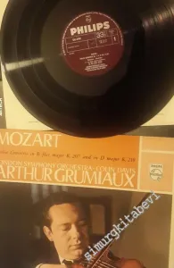 33 LP PLAK VINYL: Mozart - Arthur Grumiaux, The London Symphony Orchestra, Colin Davis,  Violin Concertos in B Flat Major K. 207 and D Major K. 218 -        1962