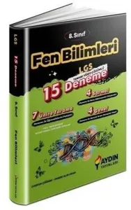 Aydın Yayınları LGS 8. Sınıf Fen Bilimleri 15 Deneme