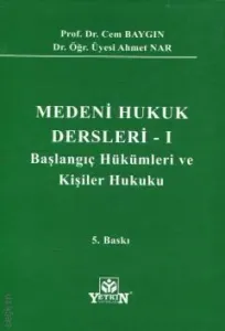 Medeni Hukuk Dersleri – 1