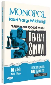 Monopol Yayınları 2025 İdari Yargı Hakimliği Tamamı Çözümlü 5 Deneme Sınavı