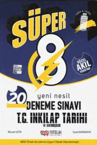 Nitelik Yayınları 8. Sınıf T.C İnkılap Tarihi ve Atatürkçülük Süper 20 Deneme Sınavı