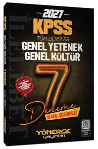 Yönerge Yayınları 2027 KPSS Genel Yetenek Genel Kültür İlelebet 7 Deneme Çözümlü